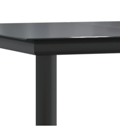 Mobilier à dîner de jardin 3pcs avec coussins noir et gris