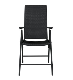 Ensemble de salle à manger de jardin 7 pcs Noir