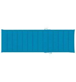 Chaise longue avec coussin bleu Bois de pin imprégné