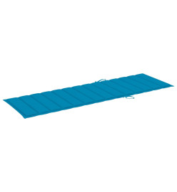 Chaise longue avec coussin bleu Bois de pin imprégné
