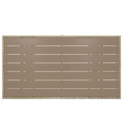 Table de jardin Gris 120x70x66 cm Résine tressée