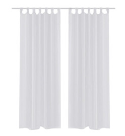 Rideau fin Blanc 140x245 cm 2 pcs