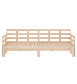 Lit coulissant Bois de pin solide 2x(90x200) cm