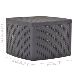 Table d'appoint Mocha 54x54x36,5 cm Plastique