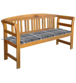 Banc de jardin avec coussin 157 cm Bois d'acacia massif