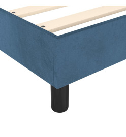 Lit à sommier tapissier et matelas Bleu foncé 160x200cm Velours