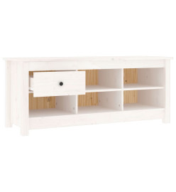 Armoire à chaussures Blanc 110x38x45,5 cm Bois de pin massif