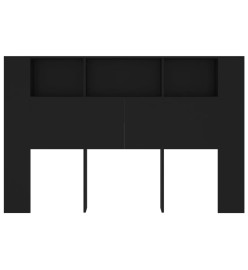 Armoire de tête de lit Noir 160x18,5x104,5 cm
