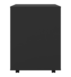 Armoire à roulettes Noir 60x53x72 cm Aggloméré