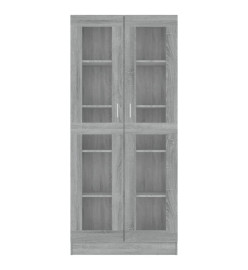 Armoire à vitrine Sonoma gris 82,5x30,5x185,5cm Bois ingénierie