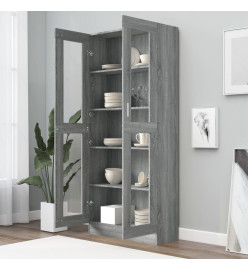 Armoire à vitrine Sonoma gris 82,5x30,5x185,5cm Bois ingénierie