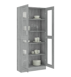 Armoire à vitrine Sonoma gris 82,5x30,5x185,5cm Bois ingénierie