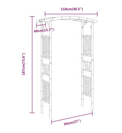 Arche pour rosiers Bambou 118x40x187 cm