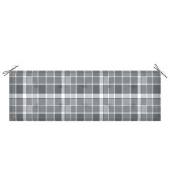 Banc de jardin empilable et coussin 159 cm Bois de teck massif