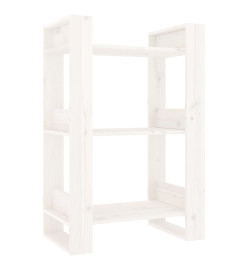 Bibliothèque/Séparateur de pièce Blanc 60x35x91 cm Pin solide