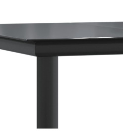 Ensemble à dîner de jardin et coussins 7pcs Noir Résine tressée