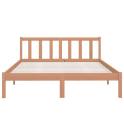 Cadre de lit Marron miel Bois pin massif 120x190cm Petit Double