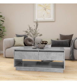 Table basse Gris béton 102,5x55x44 cm Aggloméré