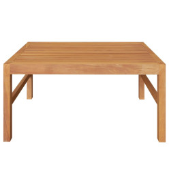 Salon de jardin 3 pcs avec coussins crème Bois de teck