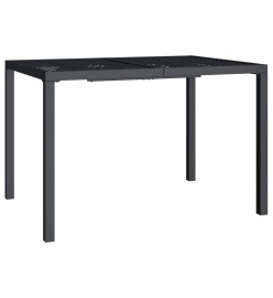 Table de jardin anthracite 110x80x72 cm acier