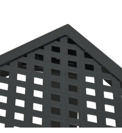 Ensemble de salle à manger de jardin 3 pcs anthracite acier