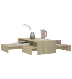 Set tables basses gigognes Chêne 100x100x26,5 cm Aggloméré