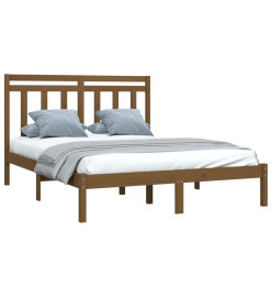 Cadre de lit Marron miel Bois massif 160x200 cm