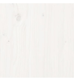 Cadre de lit Blanc Bois massif 140x190 cm