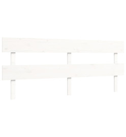 Cadre de lit avec tête de lit blanc 200x200 cm bois massif