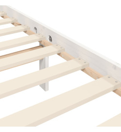 Cadre de lit avec tête de lit blanc 200x200 cm bois massif