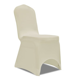 Housses élastiques de chaise Crème 30 pcs