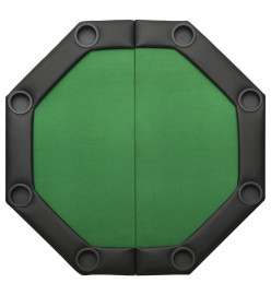 Table de poker pliable 8 joueurs Vert 108x108x75 cm