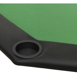 Table de poker pliable 8 joueurs Vert 108x108x75 cm