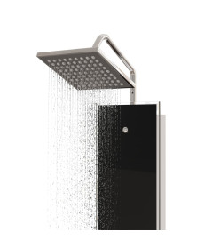 Panneau de douche Verre 18x45,5x130 cm Noir