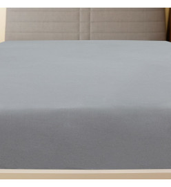 Drap-housse Jersey Gris 100x200 cm Coton