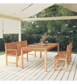 Ensemble à dîner de jardin 4 pcs Bois de teck massif
