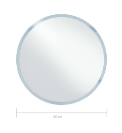 Miroir à LED pour salle de bain 60 cm