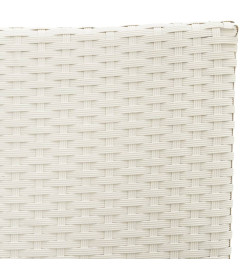 Chaises de jardin avec coussins 4 pcs Résine tressée Blanc