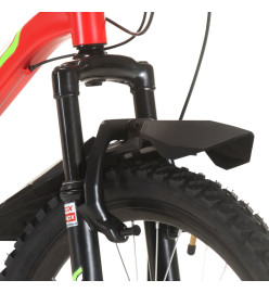 Vélo de montagne 21 vitesses Roues de 26 pouces 36 cm Rouge