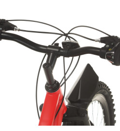 Vélo de montagne 21 vitesses Roues de 26 pouces 36 cm Rouge