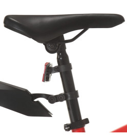 Vélo de montagne 21 vitesses Roues de 26 pouces 36 cm Rouge