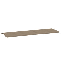 Coussin de banc de jardin taupe 180x50x3 cm tissu oxford