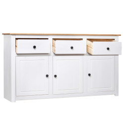 Buffet Blanc 135x40x80 cm Pin solide Gamme Panama