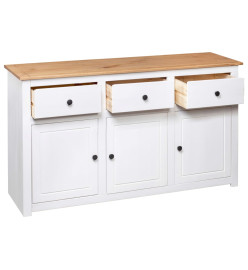 Buffet Blanc 135x40x80 cm Pin solide Gamme Panama