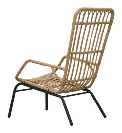 Chaise de jardin Résine tressée Marron clair