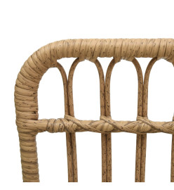 Chaise de jardin Résine tressée Marron clair