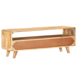 Meuble TV 117x30x41 cm Bois de manguier massif brut