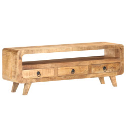 Meuble TV 117x30x41 cm Bois de manguier massif brut