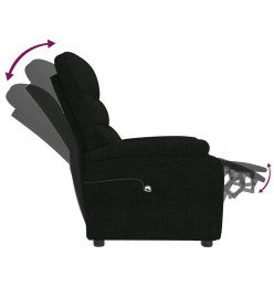 Fauteuil inclinable électrique Noir Tissu