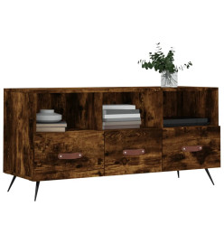 Meuble TV chêne fumé 102x36x50 cm bois d'ingénierie